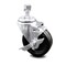 Service Caster 4 Inch Phenolic Wheel Swivel 12mm Threaded Stem Caster with Brake SCC SCC-TS20S414-PHS-TLB-M1215 - alternate 1